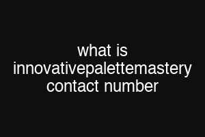 what is innovativepalettemastery contact number